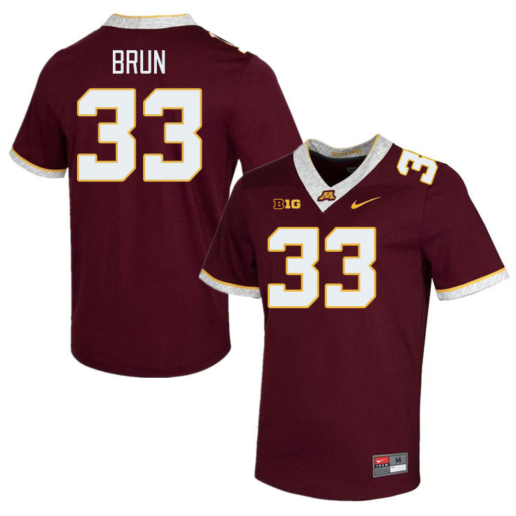 Men #33 Harrison Brun Minnesota Golden Gophers College Football Jerseys Stitched-Maroon